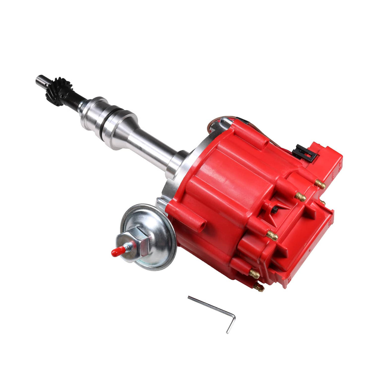 Solidspare Red HEI Distributor For Ford 351W Windsor w/ 65K Hi-output Coil & Pigtails NEW
