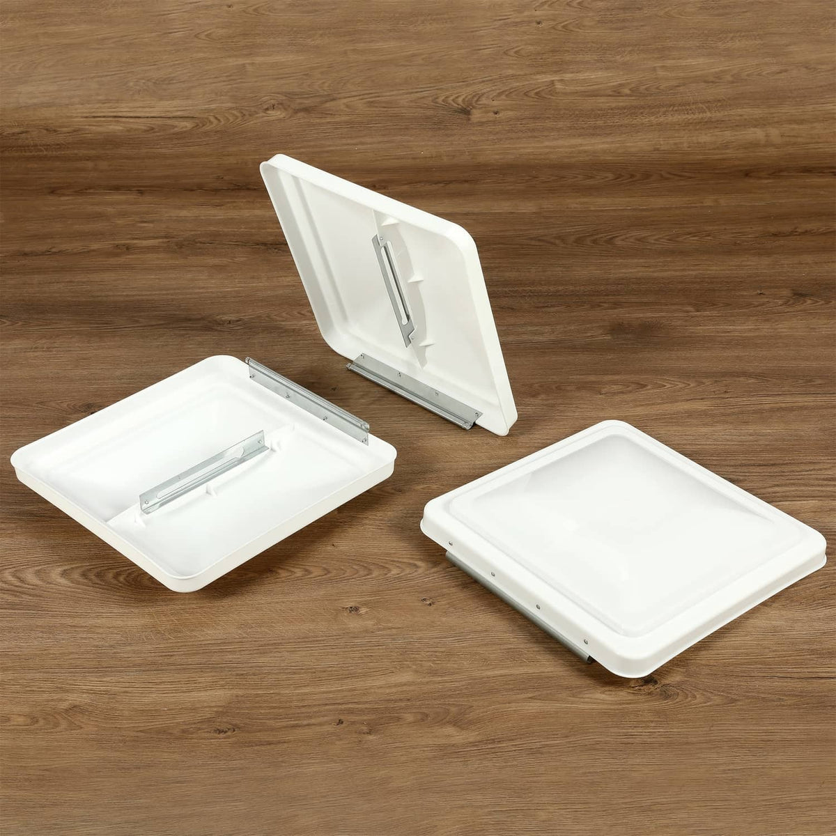 Solidspare (3) pcs White 14" X14" RV Roof Vent Cover Trailer For fresh air construction