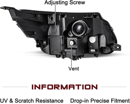 Solidspare Pair Headlights Assembly w/LED DRL For 2016-2019 Ford Explorer Left & Right Side