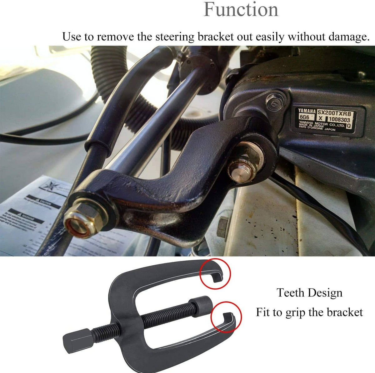 Solid Spare Hydraulic Steering Support Bracket Puller Removal Tool for Seastar, Uflex