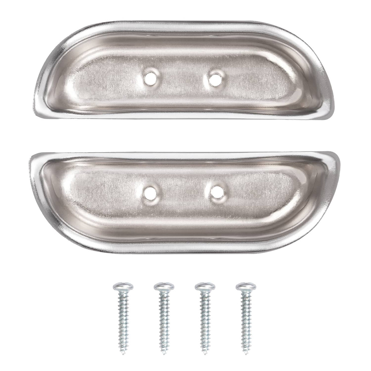 Solid Spare Fits Ford F-100 / F-150 / F-350 1973-1979 Door Panel Arm Rest Cups Steel Chrome
