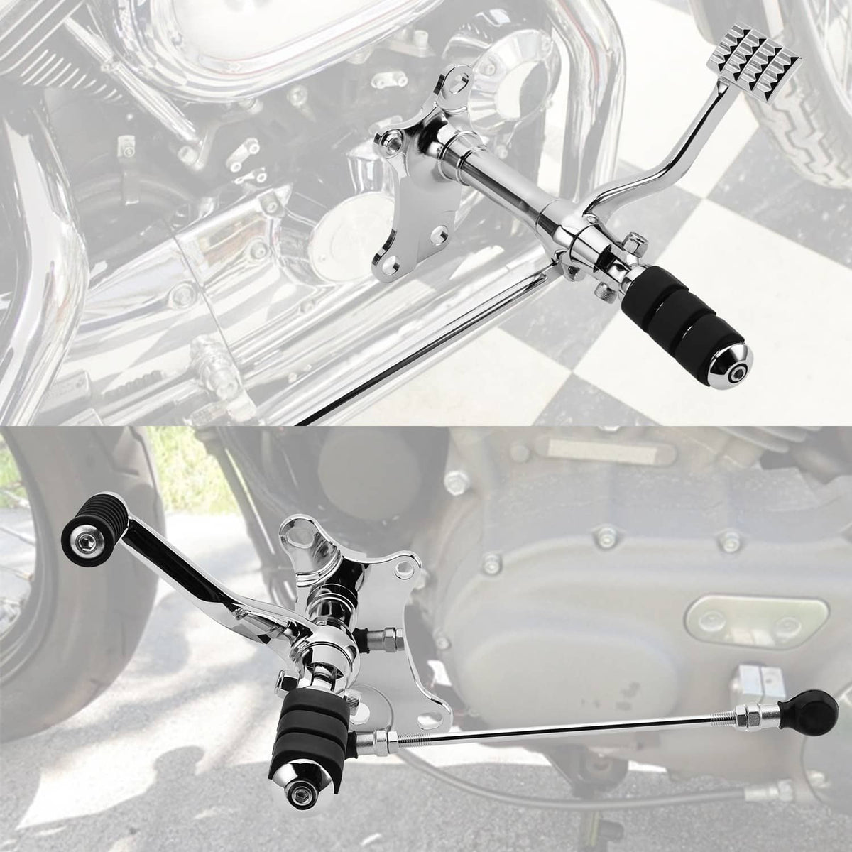 Solidspare Forward Controls Pegs Levers Linkage Kit For Harley Sportster 883 1200 91-03