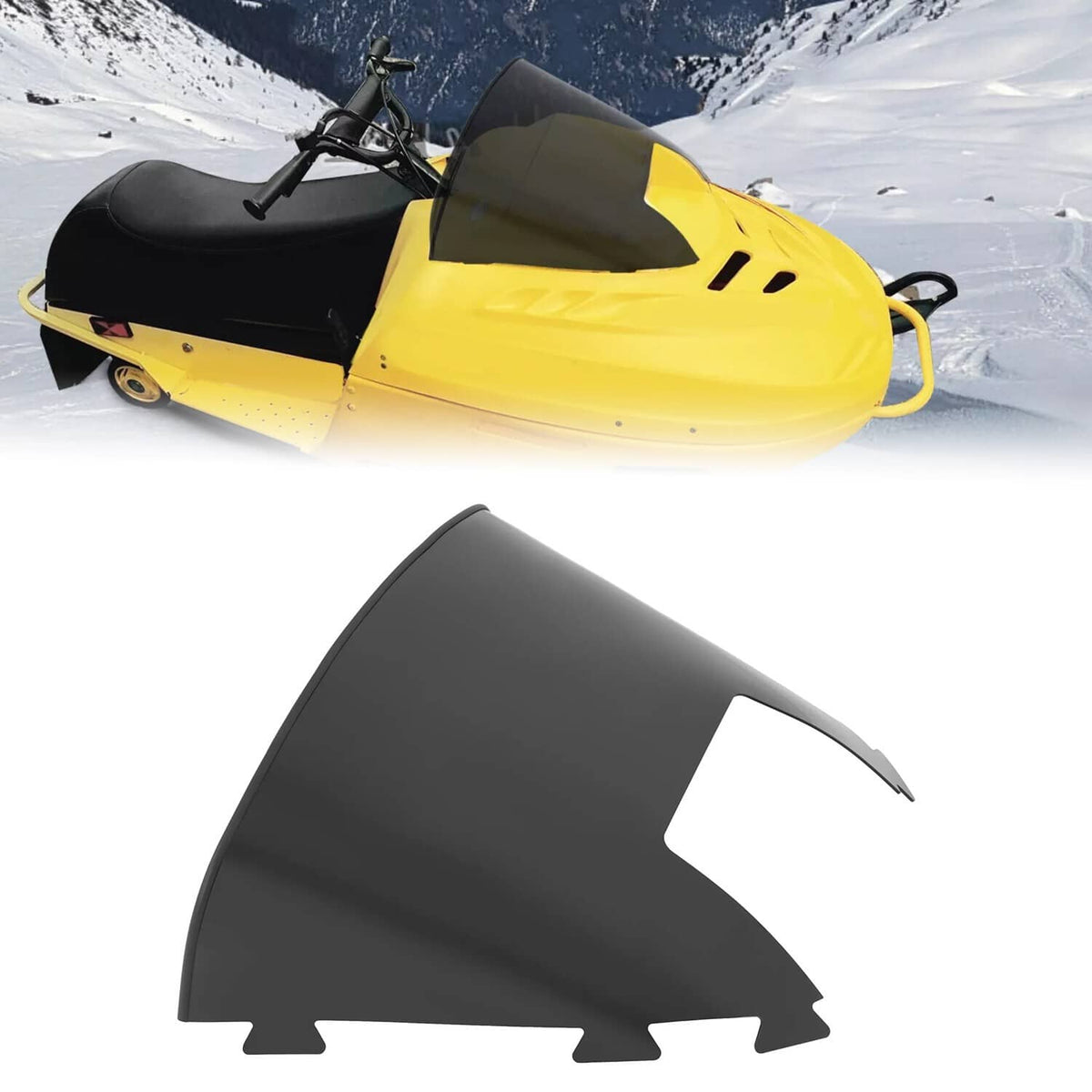 Solidspare Plastic Snowmobile Windshield Designed for kid For Ski-Doo MINI Z Kids 98-02