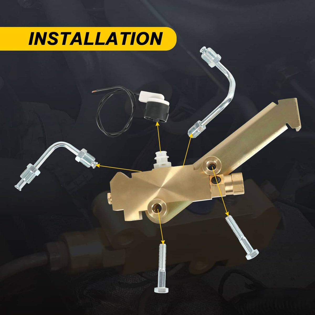 Solidspare PV2 Brass Disc/Drum Disc Front Drum Rear Brake Proportioning Valve & Mount