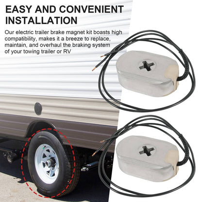 Solidspare 12" Electric Trailer Brake Magnet Kit Fits 5,200-7,000 lbs Axles 21025 2PCS