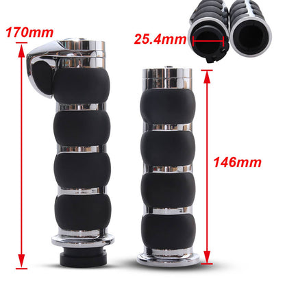 Solidspare Motorcycle 1" Handle Bar Hand Grips For Harley Softail Street Glide Road King US