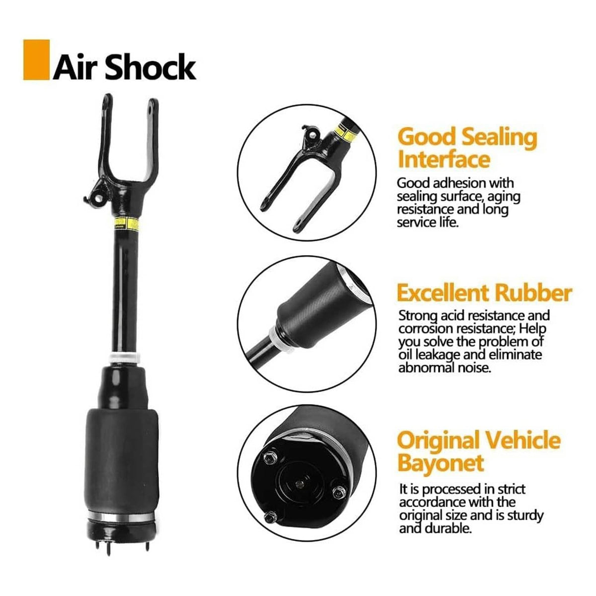 Solidspare 2Pcs Front Air Suspension Shock Strut for Mercedes W164 GL350 GL450 1643206113