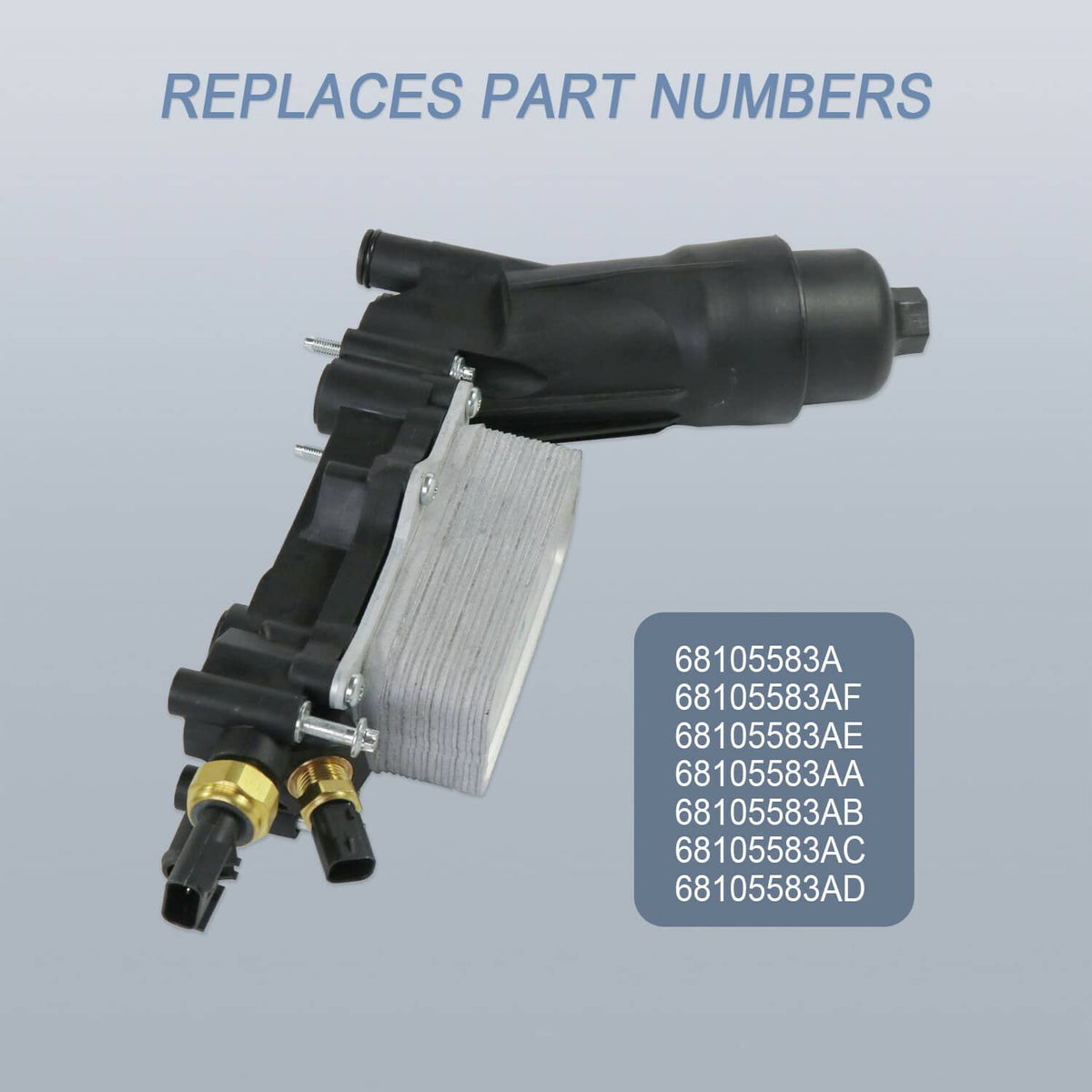 Solidspare Oil Filter Housing Adapter 68105583AC For Jeep Dodge Chrysler Ram 3.6 V6 2014-17