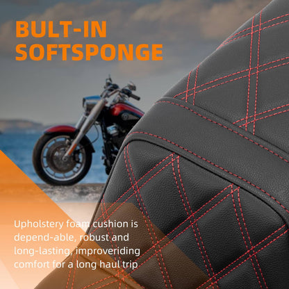 Solidspare Two-Up Seat For HARLEY STREET-BOB FXBB HERITAGE SOFTAIL CLASSIC FLHC/S 2018-2024