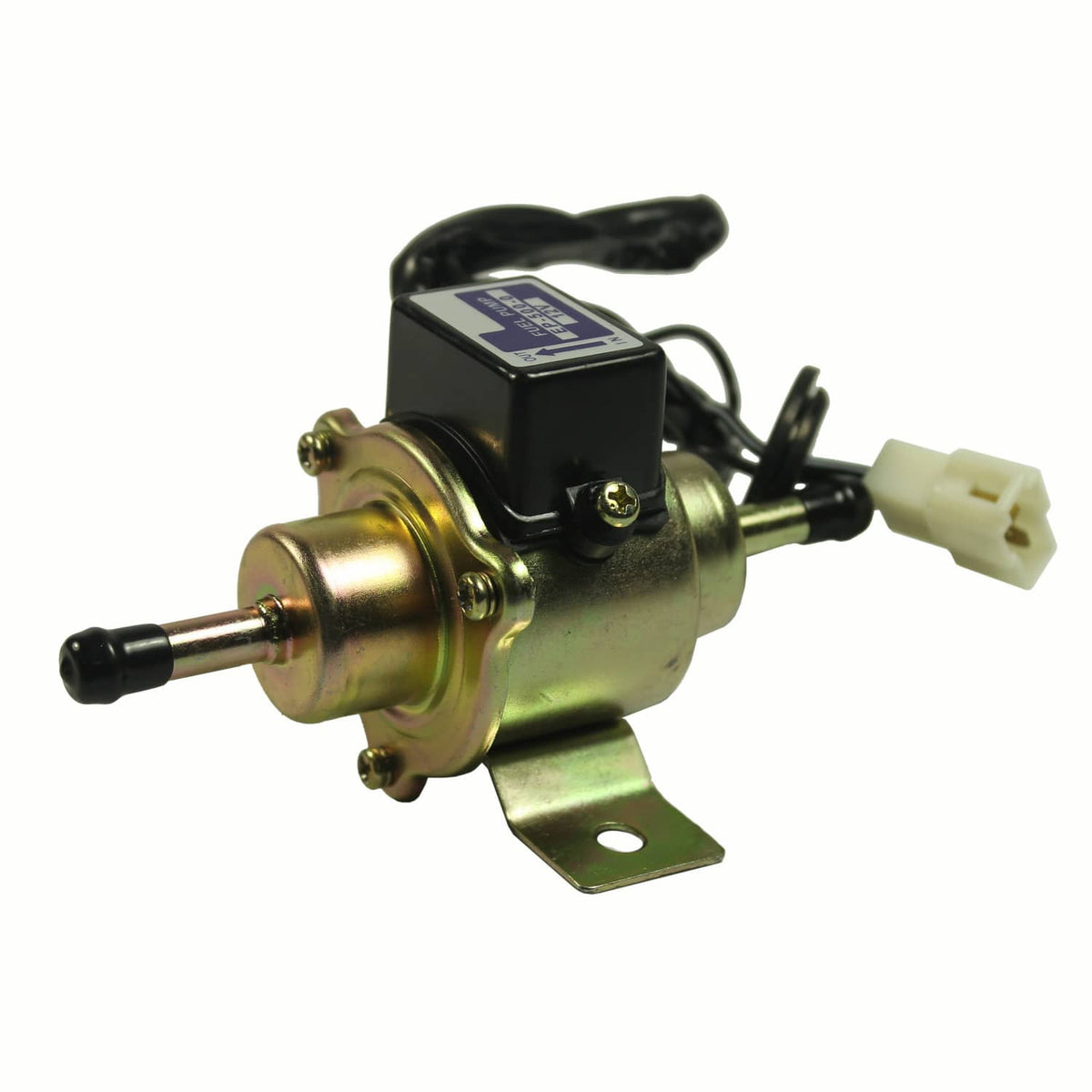 Solidspare CHROME Universal Gas Diesel Electric Fuel Pump 1/4 tubing 3-5 PSI Low Pressure