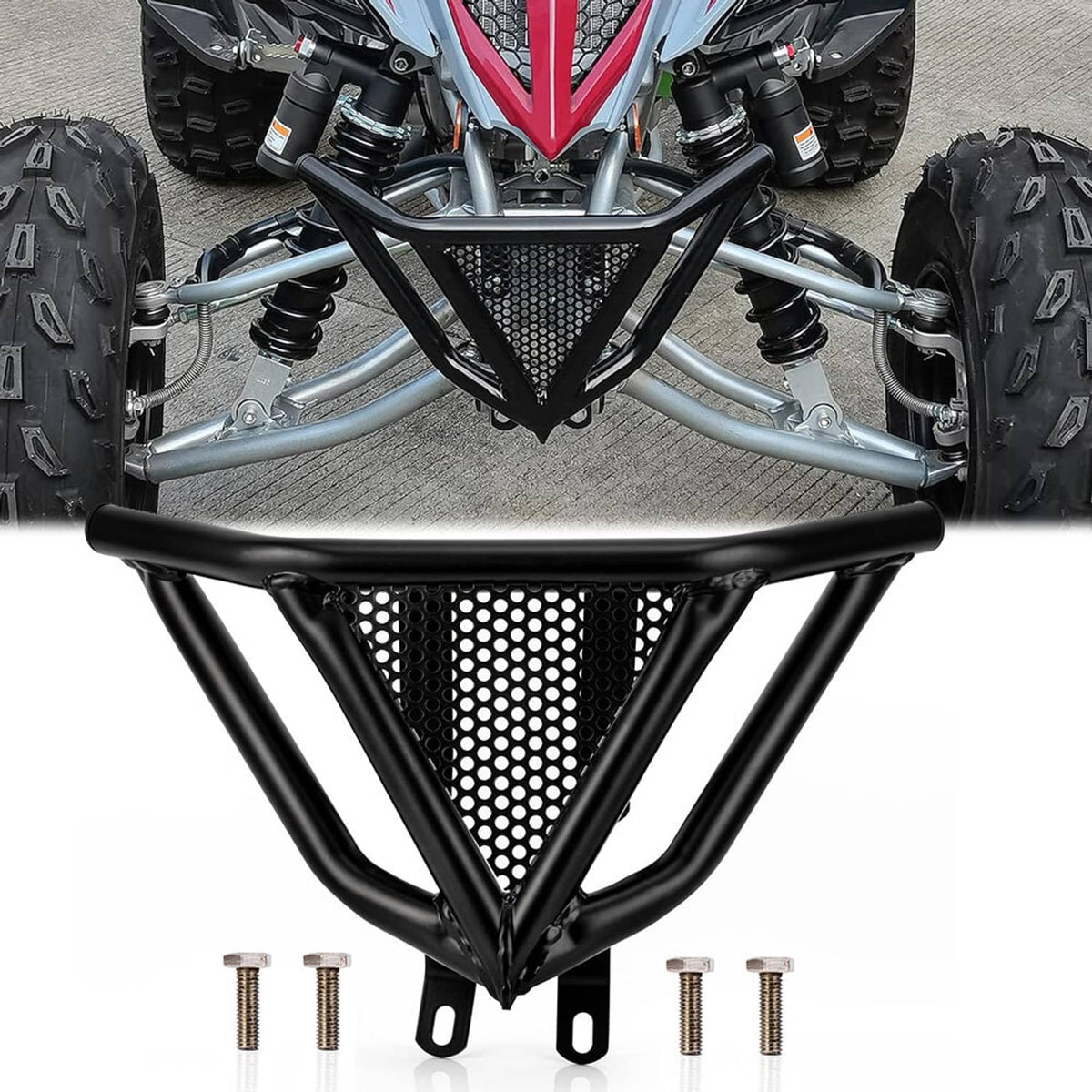 Solidspare Front Bumper Grab Bar Black for ATV Yamaha Raptor 700 2006-2025 700R 2009-2025