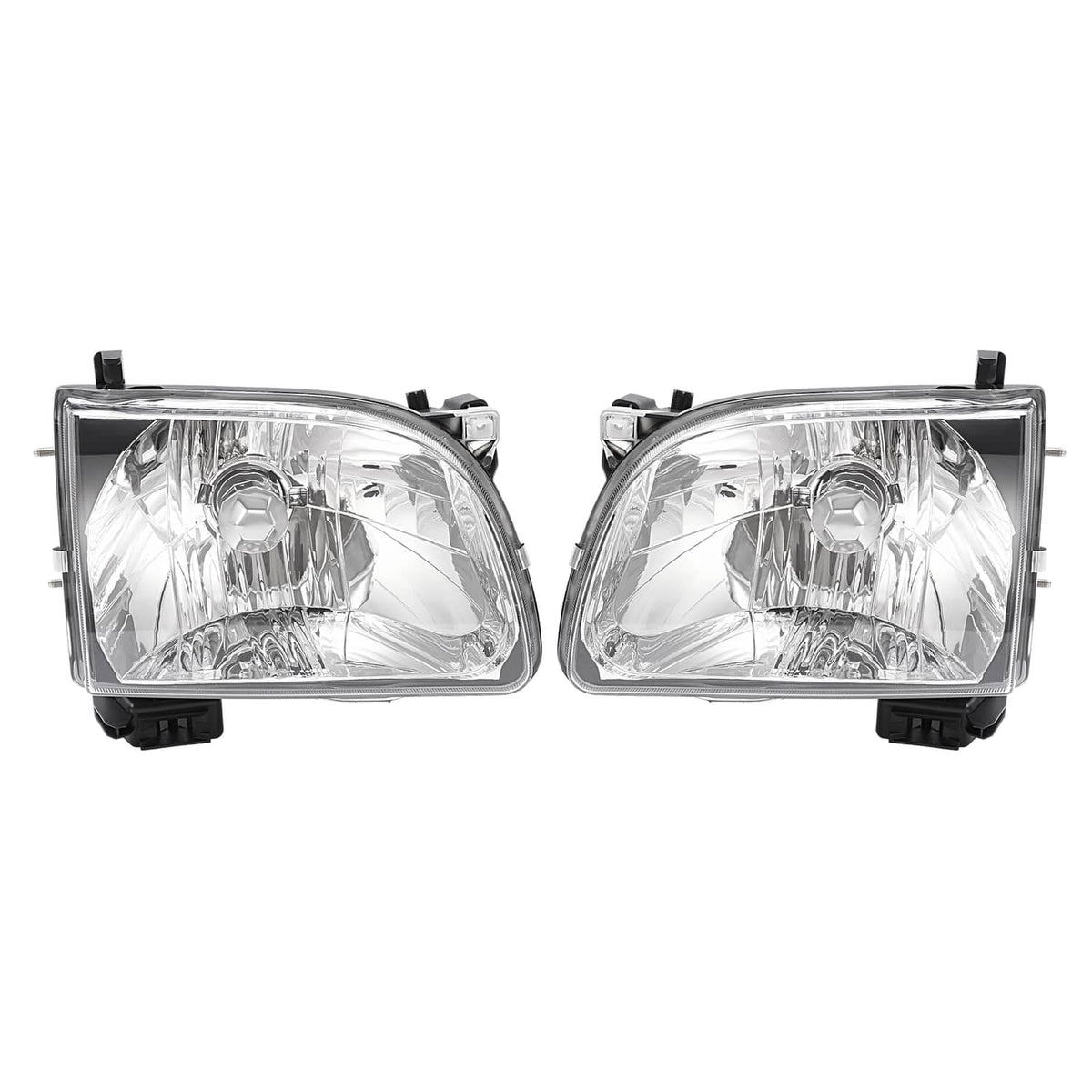 Solid Spare For 2001 2002 2003 2004 Toyota Tacoma White Headlights & Black Corner Light 4Pcs