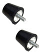 (2) Rubber Bumpers Snubbers Bums Stops Foot Feet 3/4" Stud 5/16-18 Coarse Thread