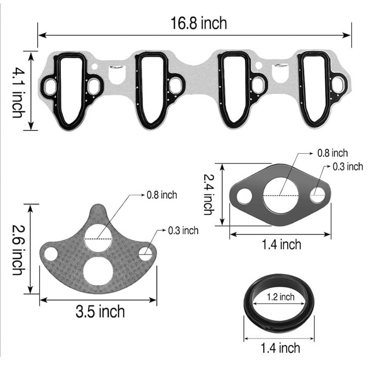 Solidspare For Fel-Pro Intake Manifold Gasket Set For Chevrolet LS 5.3L 4.8L 6.0L 6.2