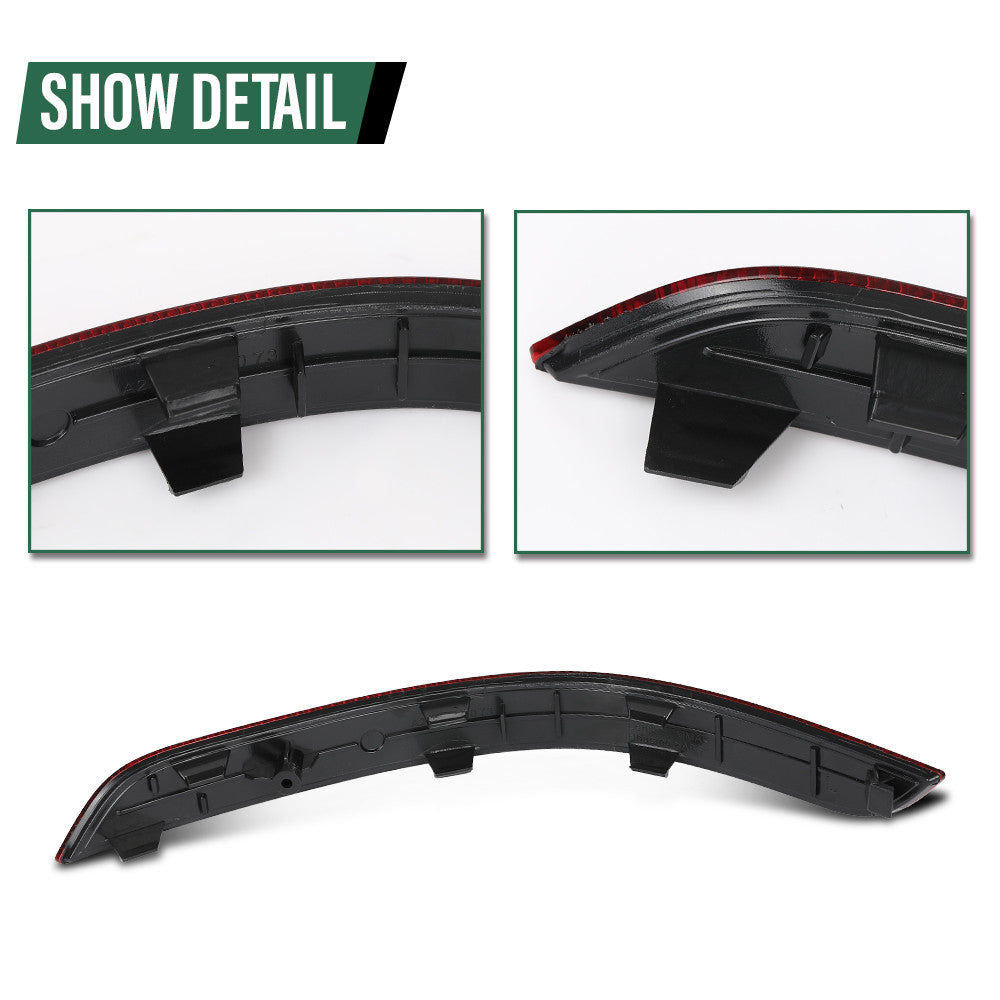 Solid Spare Fit For 2013-2015 Mercedes-Benz GLK300 GLK350 Rear Bumper Reflector Left+Right