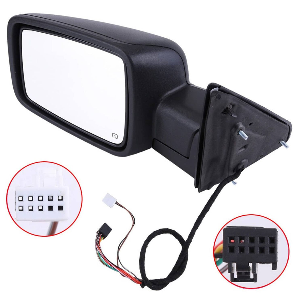 Solidspare Left/Driver Manual Fold & Heated & Temp Sensor Mirror For 2013-19 Dodge Ram 1500