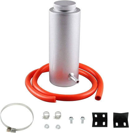 Solidspare Universal Radiator Coolant Catch Tank Overflow Reservoir 800ml Silver Aluminum