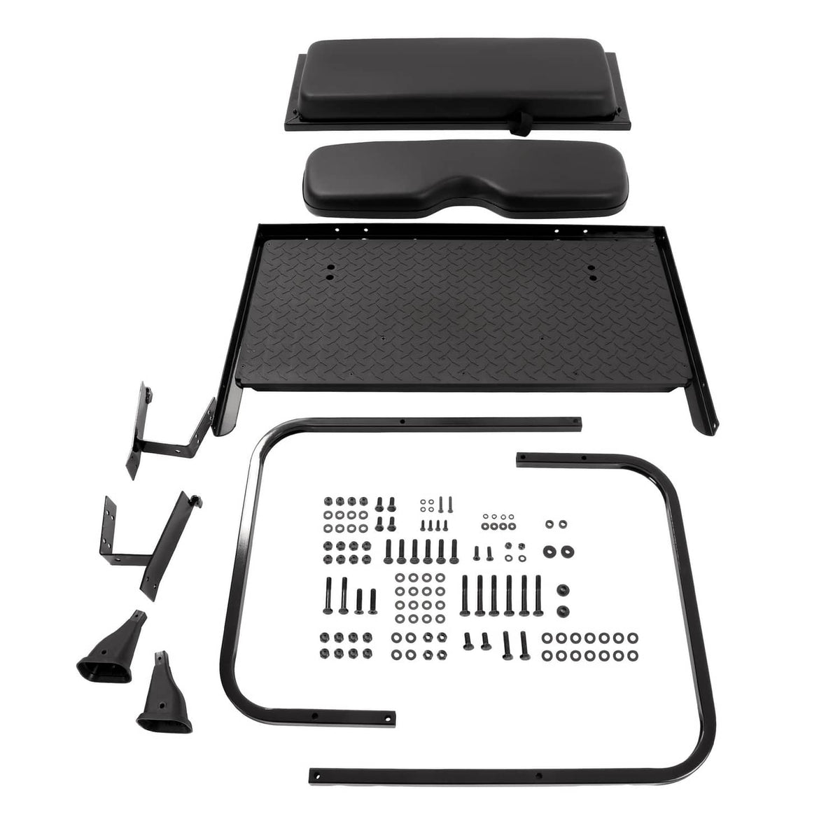 Solidspare Golf Cart Flip Rear Back Seat Kit Black For Club Car Precedent Tempo Onward 04+