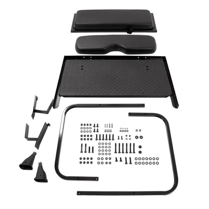 Solidspare Golf Cart Flip Rear Back Seat Kit Black For Club Car Precedent Tempo Onward 04+