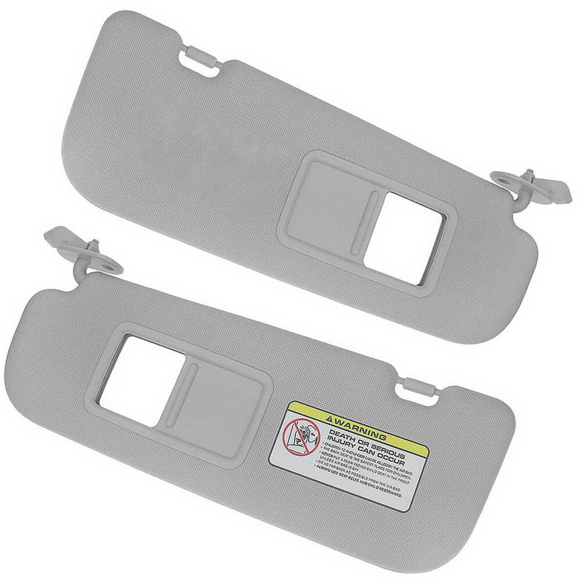 Solidspare Pair Driver & Passenger Side Sun Visor w/mirror For Hyundai Veloster 2012-2015