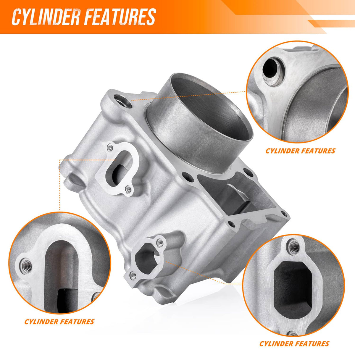 Solidspare Cylinder Piston Gaskets Top End Kit for Yamaha Kodiak 400 Grizzly 400 ATV
