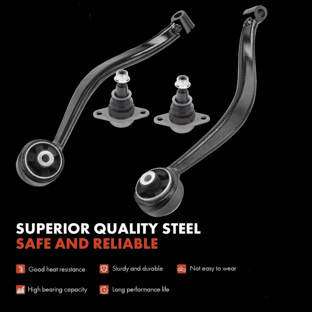 Solidspare 6x For 2011-18 BMW X3 X4 Front Lower Control Arm Ball Joint Suspension Kit Black