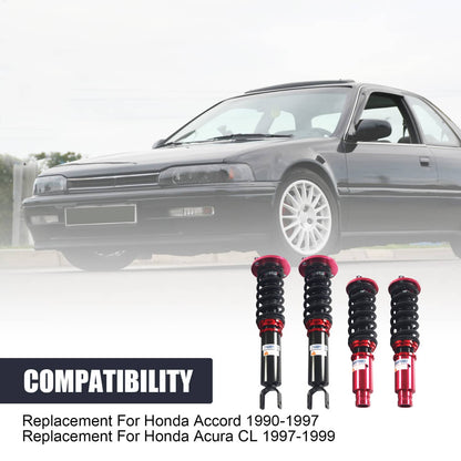 Solidspare Coilovers Suspension Kit Set For 1990-1997 Honda Accord Shock Struts Adj. Height