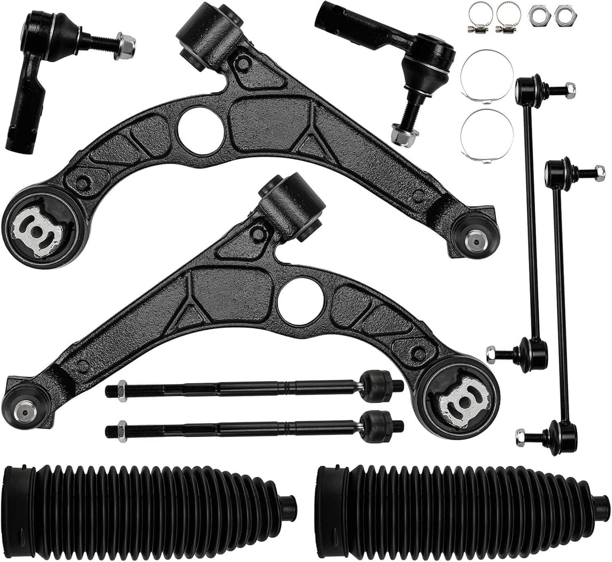 Solidspare Front Lower Control Arms Sway Bars Tierods for 2015-2017 Dodge Dart Chrysler 200