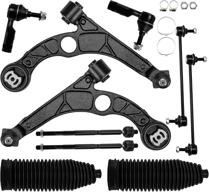 Solidspare Front Lower Control Arms Sway Bars Tierods for 2015-2017 Dodge Dart Chrysler 200