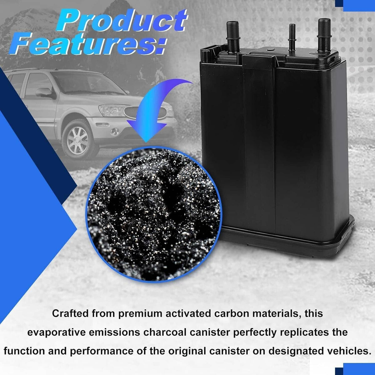 Solidspare New Fuel Vapor Charcoal Canister for Buick GMC Chevrolet Blazer 17113682 911-267
