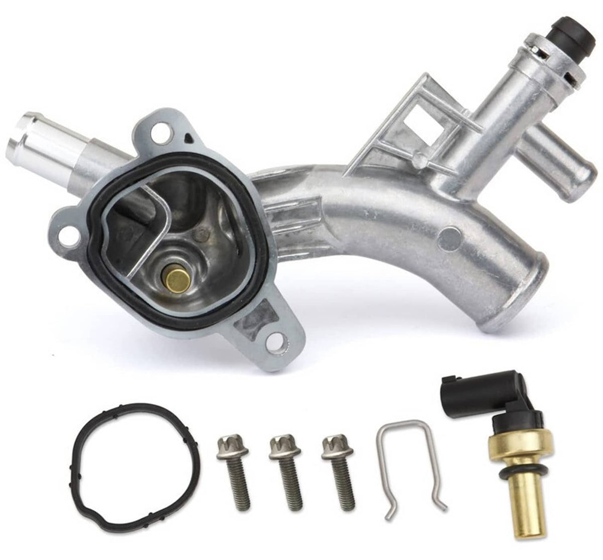 Solidspare Aluminum Water Outlet Thermostat Housing for Chevrolet Cruze Sonic Trax 1.4L
