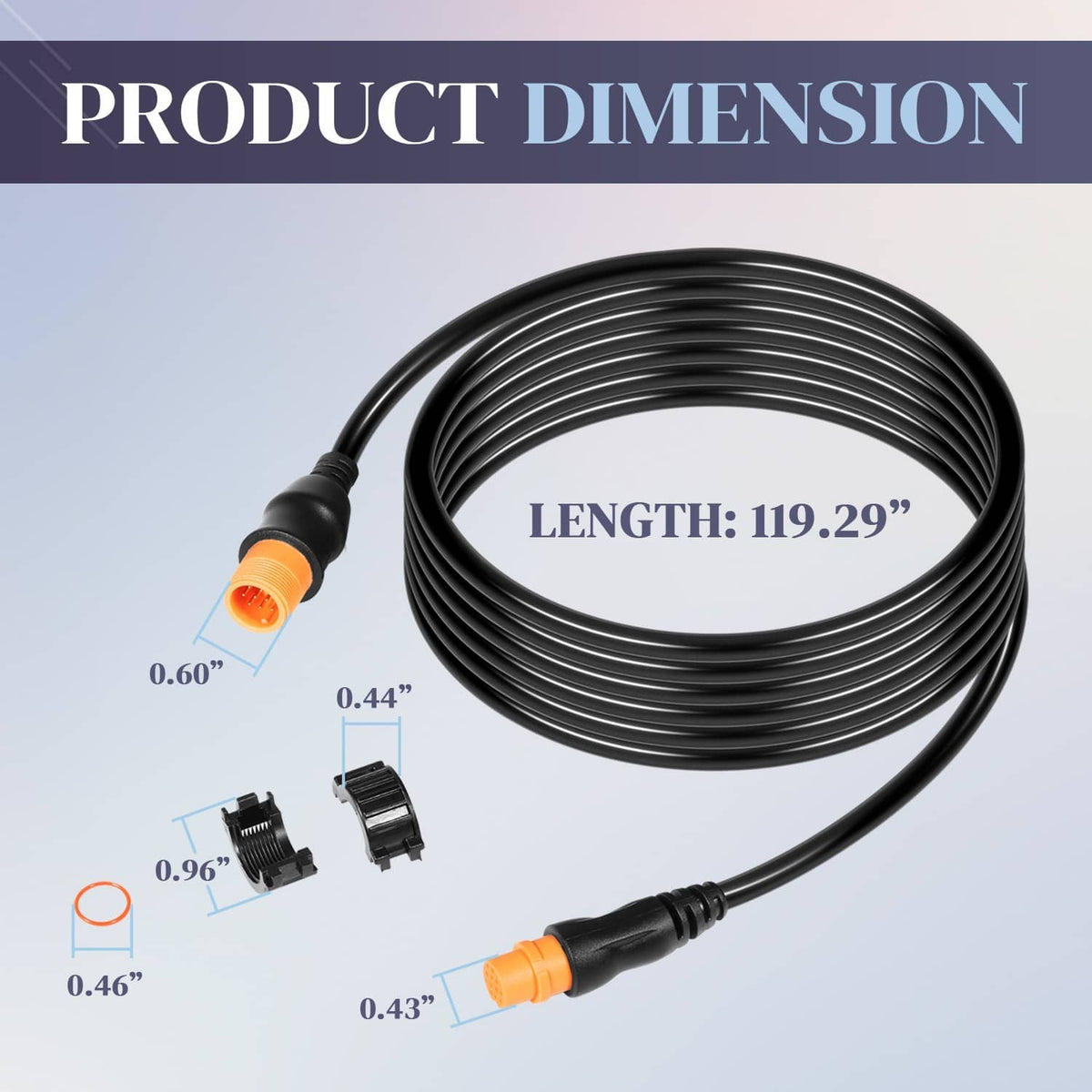 Solidspare Replace for Garmin 010-11617-32 Transducer Extension Cable 12-Pin 10ft. with XID