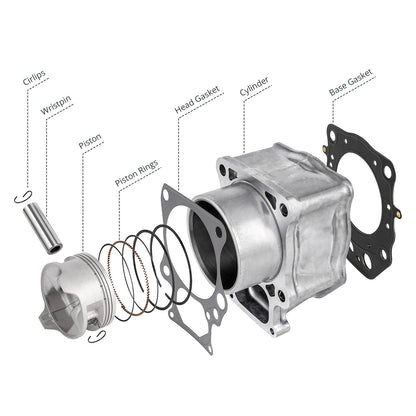 Solidspare New Top End Rebuild Kit With Cylinder 12100-HP7-A00 For Honda TRX420 Rancher