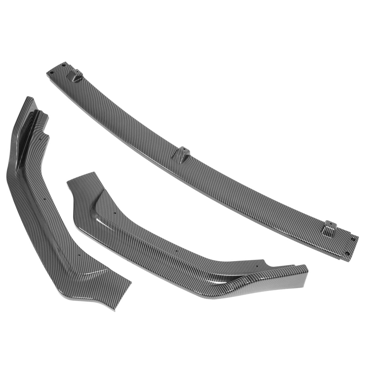 Solid Spare Carbon Fiber Color Front Bumper Lip Splitter For 2018-24 Infiniti Q50 Luxe Base