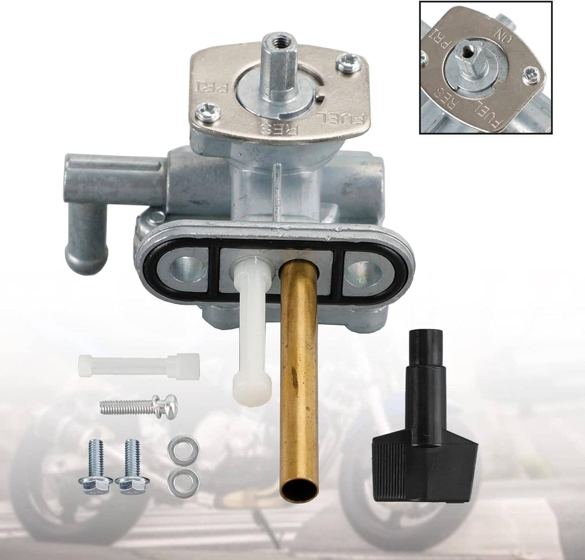 Solid Spare Fuel Petcock Switch Valve for Suzuki GSF600 GSF600S GSF1200 Bandit 44300-26E00