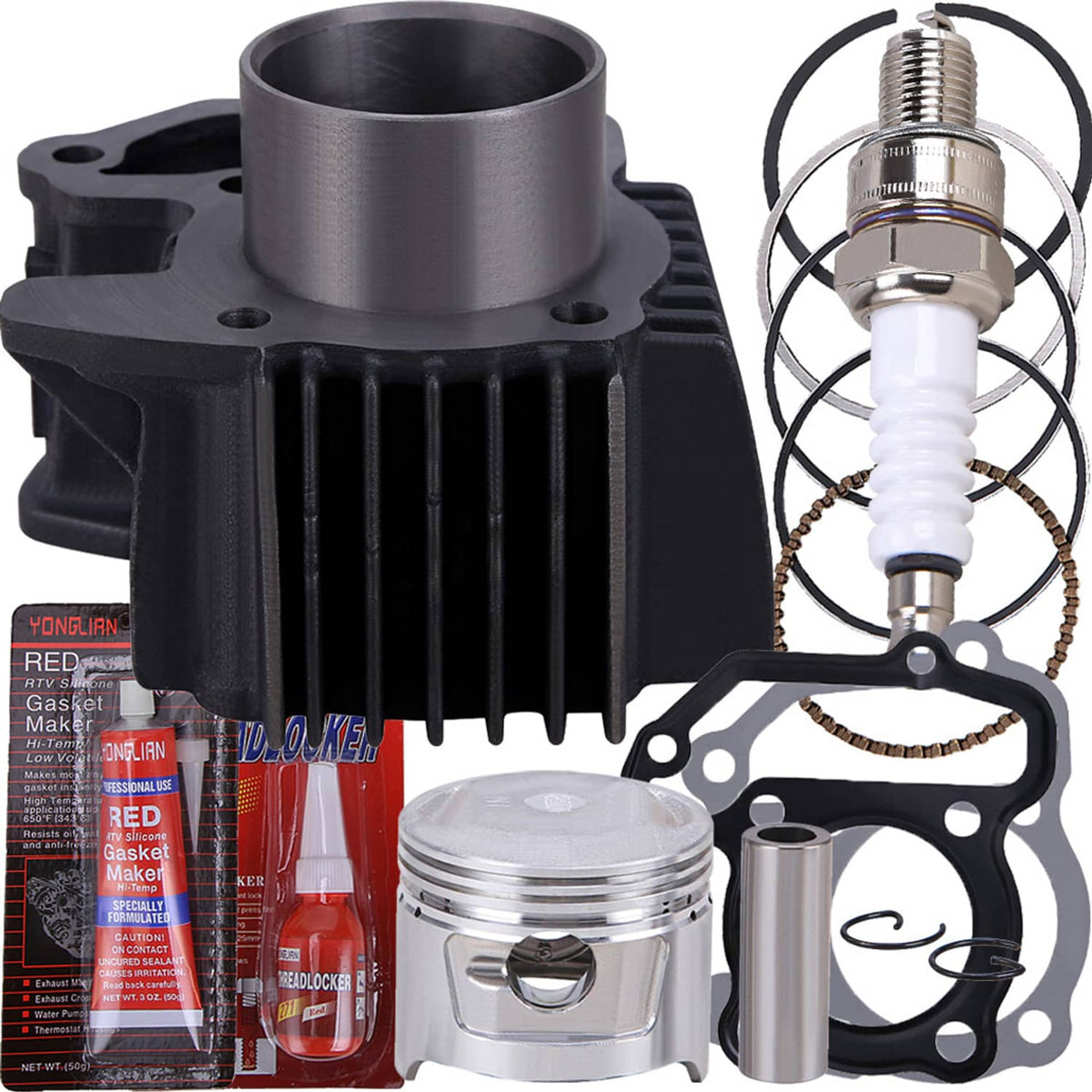 Solidspare Top End Kit For Yamaha YFM80 Moto 4 Raptor Grizzly Badger 80 Cylinder Piston