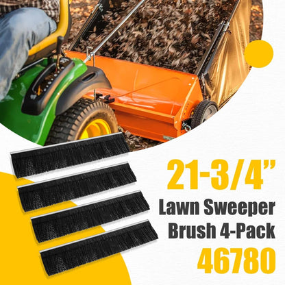 Solidspare 46780 Lawn Sweeper Brush 21” for Agri-Fab 42” Tow Behind Lawn & Leaf Sweeper 4Pc