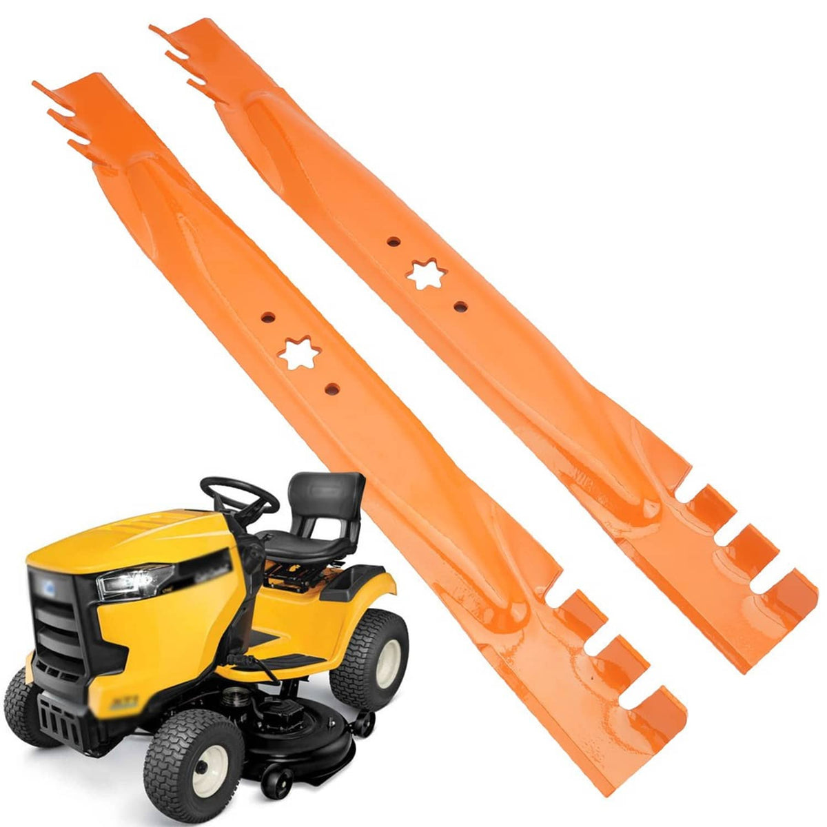 Solidspare 2PK Blades Fit Cub Cadet XT1 LT46 6 Point Star 942-04290A LTX 1045 1046 XT2 LX46