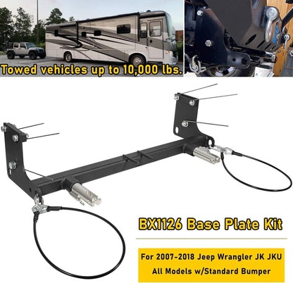 Solid Spare For Blue OX BX1126 Tow Bar Base Plate Bumper for 2007-2018 Jeep Wrangler JK JKU