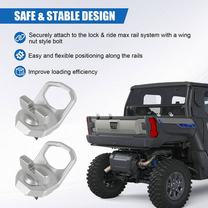Solidspare 2889620 Lock And Ride Max D-Rings 2PCS For Polaris Xpedition Models 2024-2025