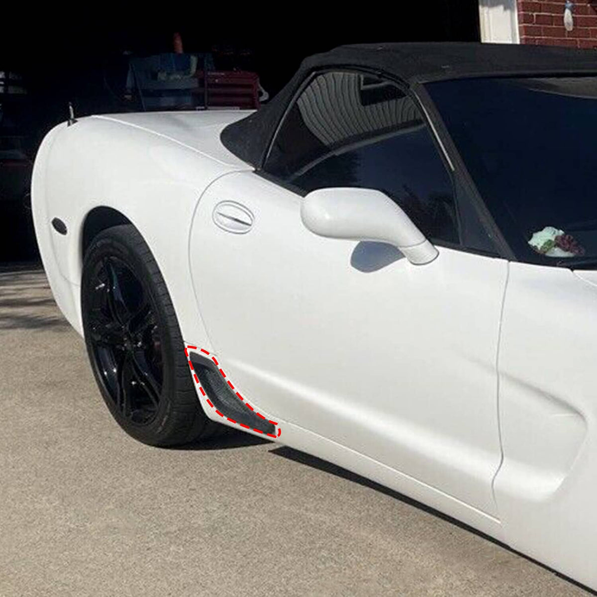 Solid Spare For C5 Corvette Z06 ZO6 1997-2004 LH & RH Rear Lower Brake Duct Scoop Vent Kit