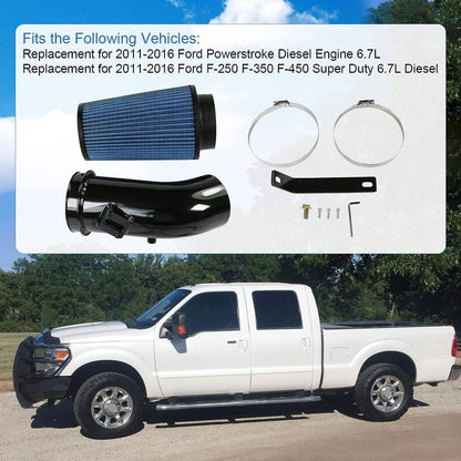 Solidspare 4" Oiled Cold Air Intake Kit For 2011-2016 Ford F250 Powerstroke Diesel 6.7L NEW