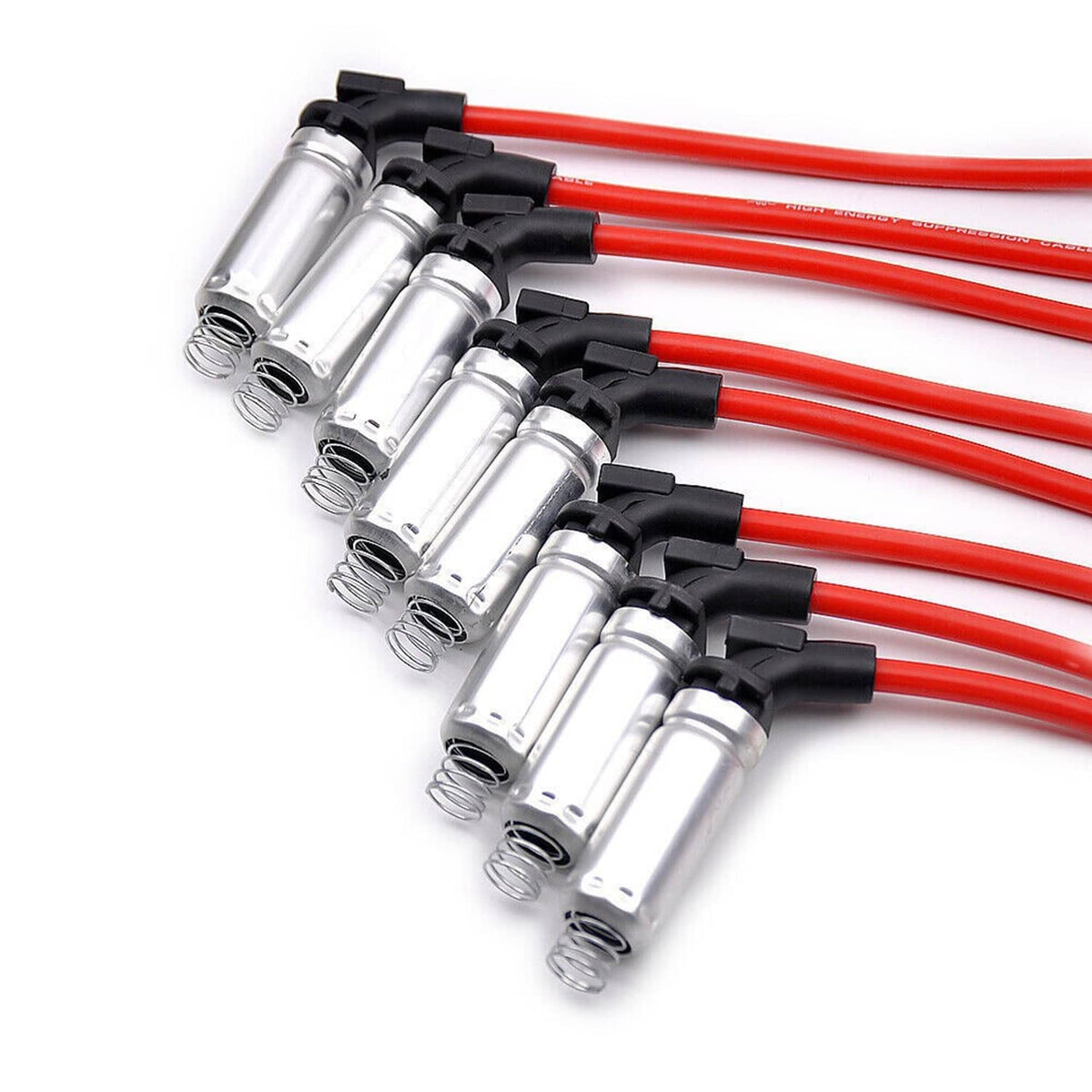 Solidspare 8Pcs Round Ignition Coil & Wires For Chevy Silverado GMC LS1 LS3 4.8L 5.3L 6.0L