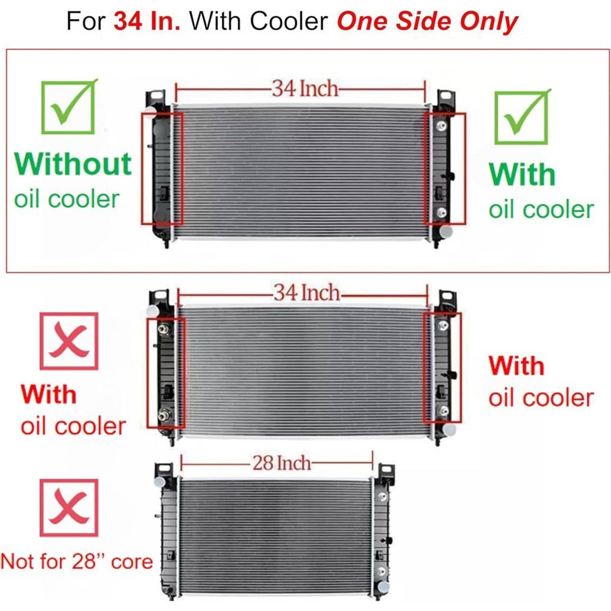 Solidspare Radiator for 2007-2013 Chevrolet Avalanche 5.3L 6.0L CU2423 Aluminum 34" Core