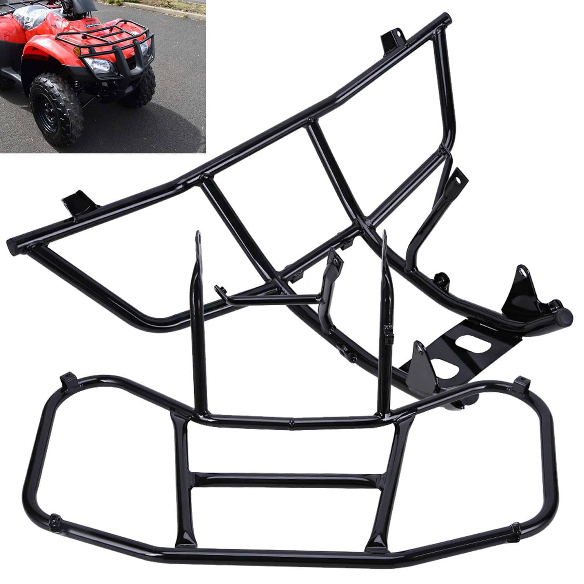 Solidspare Front Luggage Rack Carrier & Front Bumper For Honda Recon TRX250 TE&TM ES 05-Up