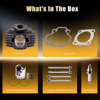 Solidspare 60CC Big Bore Set For 1981-2009 Yamaha PW50 Cylinder Piston Gasket Head Top End