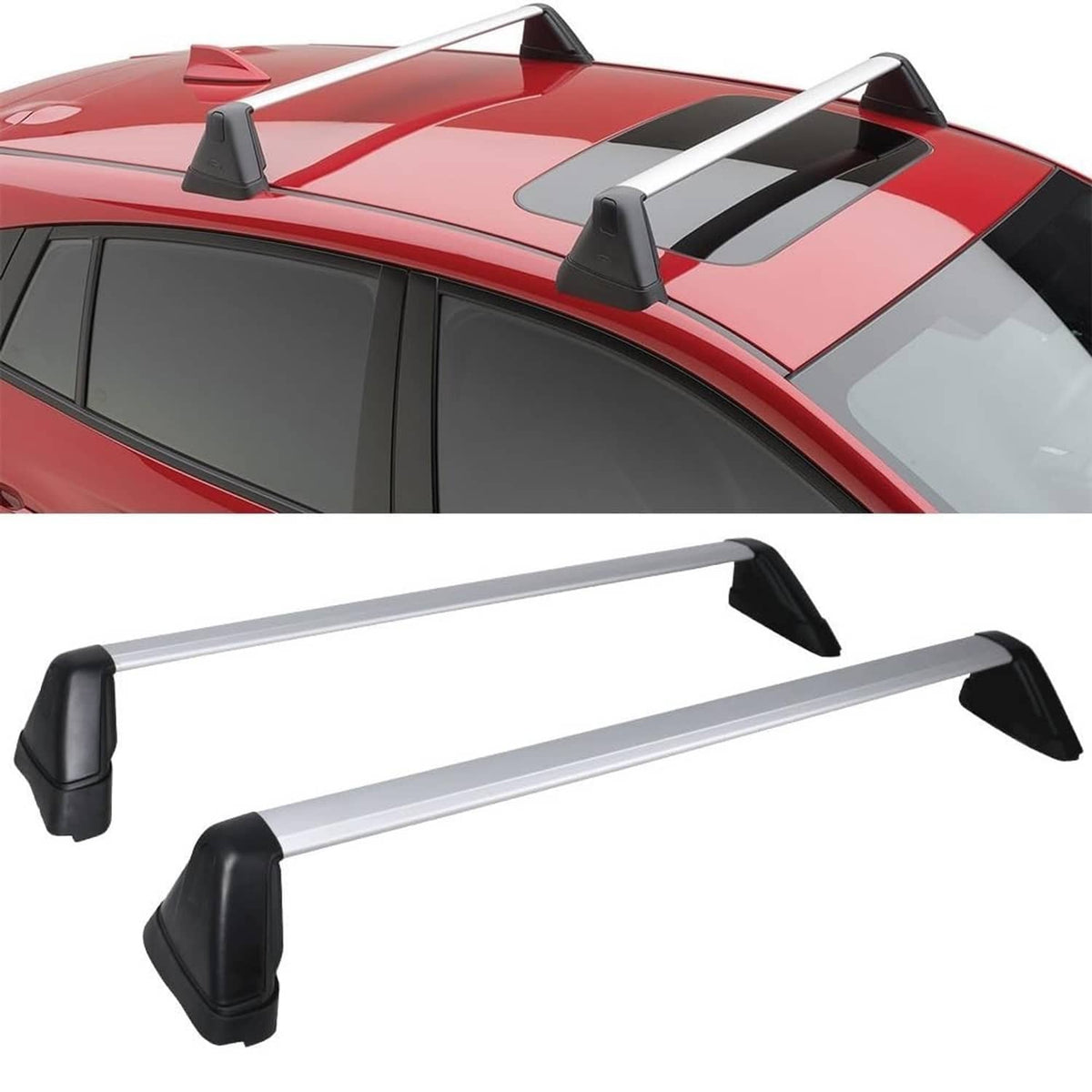 Solidspare Pair Roof Rack Cross Bars Kits For 2008-2011 Subaru Impreza 2008-2014 WRX STi