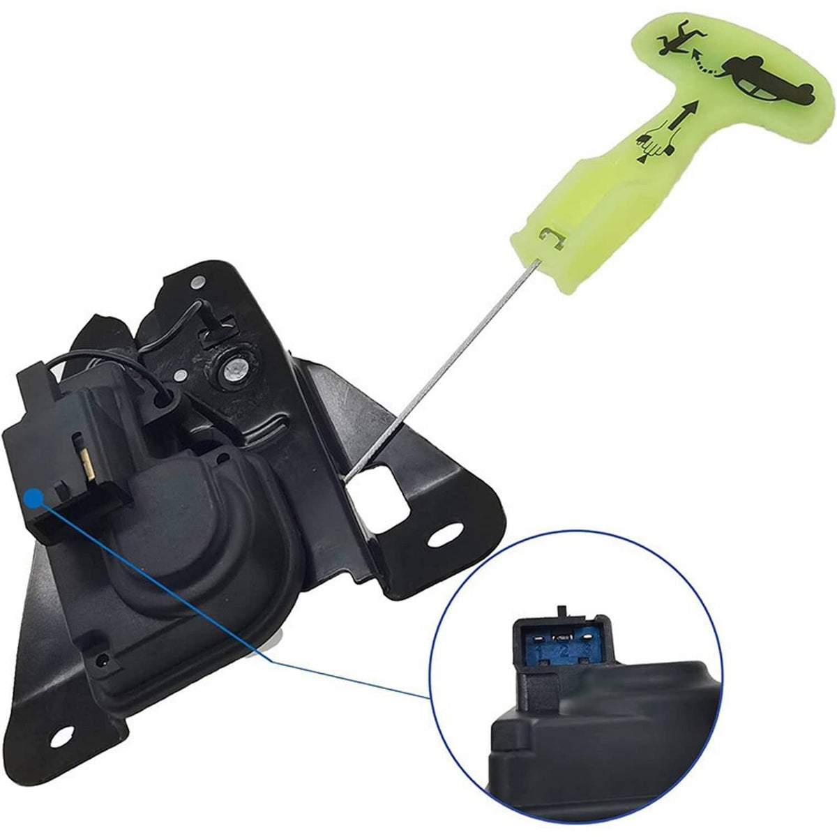 Solidspare Black Tailgate Lock Trunk Latch Actuator For 2005-18 Chrysler 300 Dodge Charger
