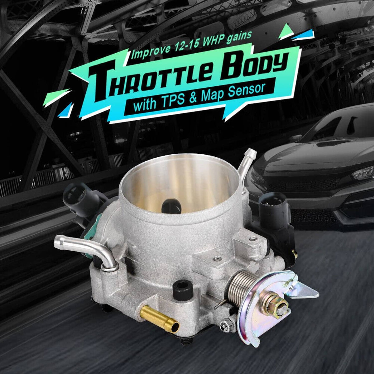 Solidspare D15 D16 D Series Intake Manifold +70mm Throttle Body For Honda Civic CRX DEL SOL