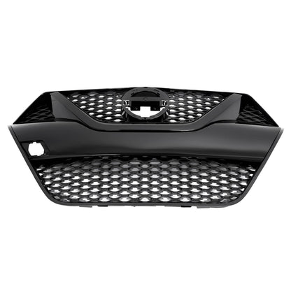 Solid Spare For Nissan Maxima 2016-2018 2017 Front Upper Grille Full Gloss Black Grill